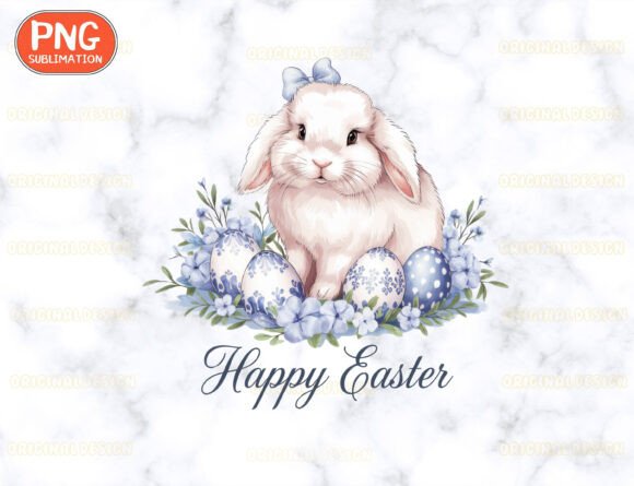 Download Happy Easter Png, Floral Rabbit Png - Rabbit Collection