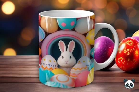 Download Rabbit &amp; Eggs 3D Easter Mug Wrap - Rabbit Collection