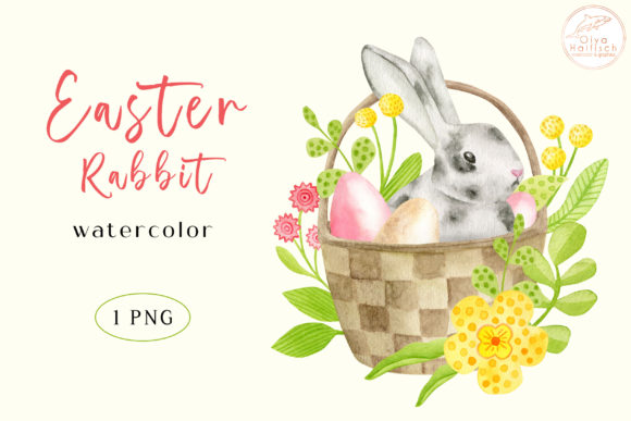 Download Watercolor Cute Spring Easter Rabbit PNG - Rabbit Collection