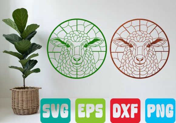 Download Sheep SVG Stained Glass Animal Art - Premium Resources