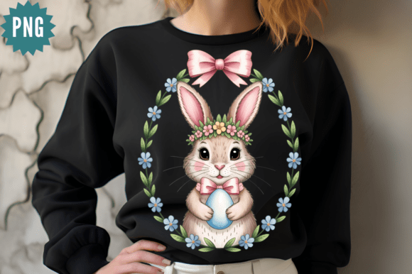 Download Cute Easter Rabbit Clipart PNG Design - Rabbit Collection