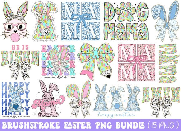 Download Brushstroke Easter PNG Bundle - Easter png bundle Collection