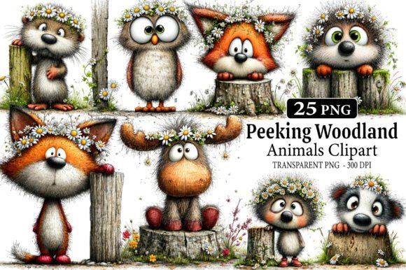 Download Peeking Woodland Animals PNG Clipart - Woodland animals png Collection